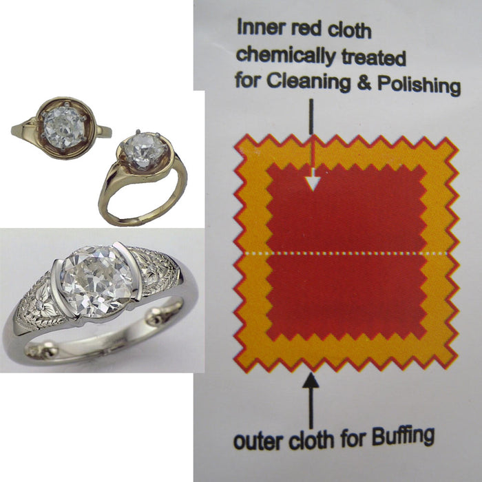 Polishing Cleaning Cloth Gold Silver Platinum Jewelry Coin Watches Large  12x12in