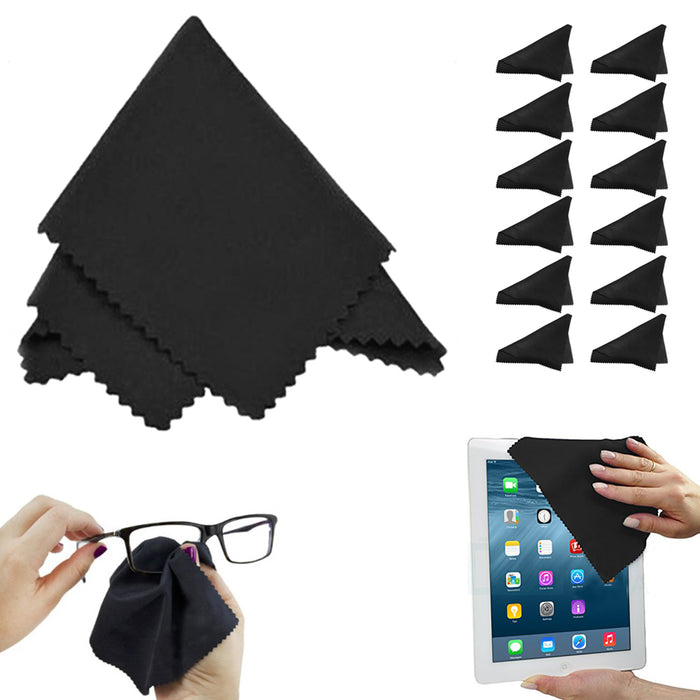 12PCS Sunglasses Eyeglass Microfiber Cleaning Cloth Lens Wipes LCD Camera Screen