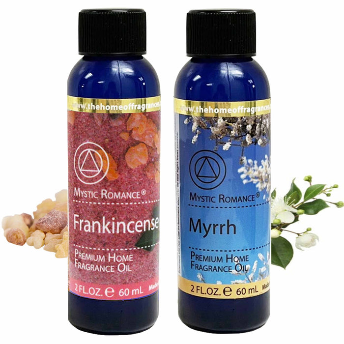 Frankincense And Myrrh Oil Combo Pack Pure Natural Fragrance Diffuser Burner 2oz