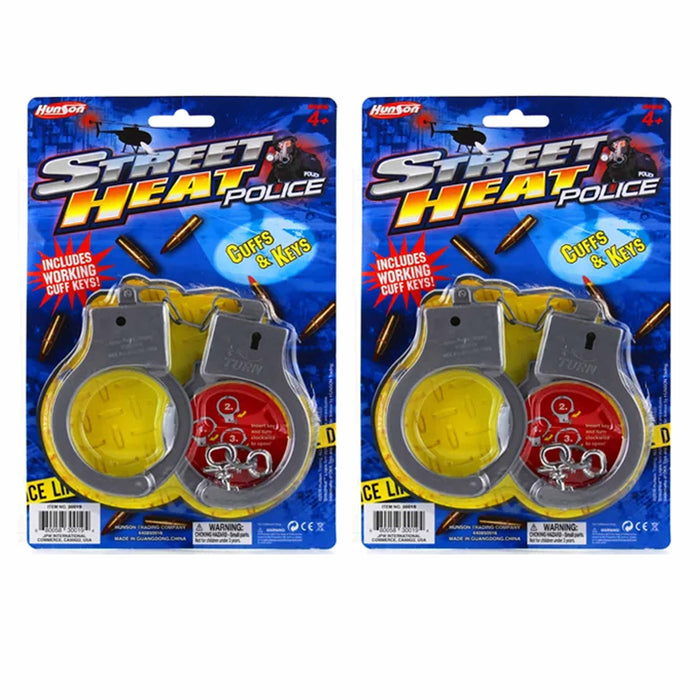 2 Packs Kids Novelty Toy Handcuffs Hand Cuffs Police Sheriff Children Costume