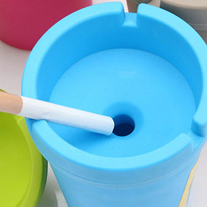 2 Ashtray Container Extinguish Cup Car Butt Bucket Smoke Ash Tray Holder Colors
