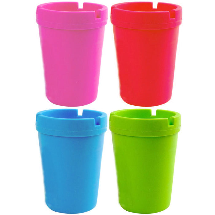 2 X Ashtray Container Cigarette Cup Car Butt Bucket Smoke Ash Tray Holder Colors