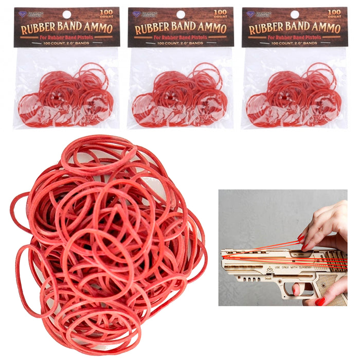 300 Ct Rubber Band Gun Pistol Ammo Sling Shot Toy Shooter Kids Rubberbands Gift