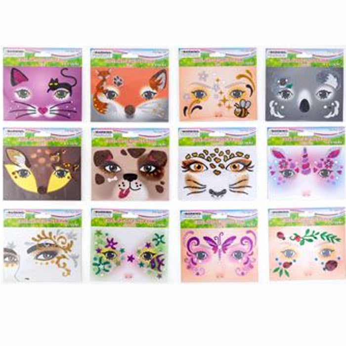 40 Packs Face Sticker Jewel Body Paint Art Make Up Gems Adhesive Glitter Tattoo