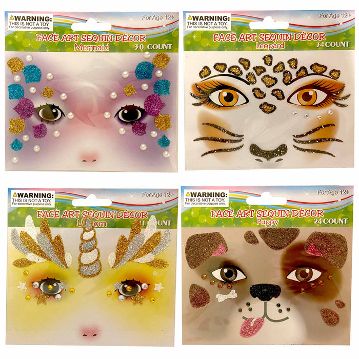 40 Packs Face Sticker Jewel Body Paint Art Make Up Gems Adhesive Glitter Tattoo