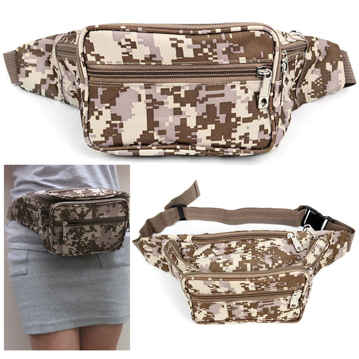 2 Tactical Digital Army Camo Fanny Pack Unisex Camouflage Waist Belt Bag Pouch
