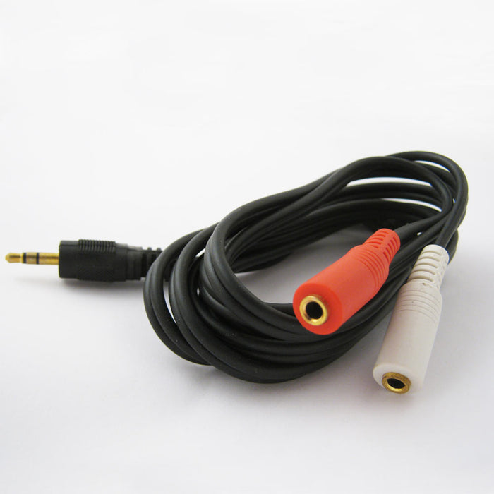 Double Earphone Dual Headphone Y Splitter Cable Cord Adapter Jack Plug 3.5mm 6ft