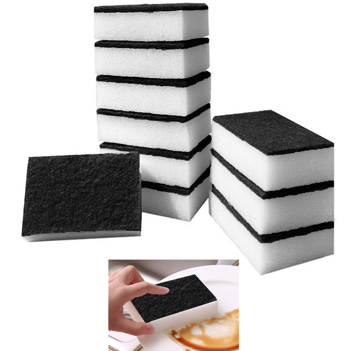 Lot of 24 Pcs Sponge Scrubber Scrub Scourer Wash Clean Dish Pads White Eraser