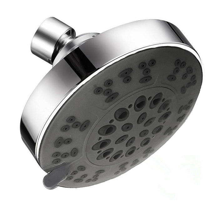 1 Multi Function Shower Head Nozzle 5 Settings Plastic Silver Showerhead Bath 4"