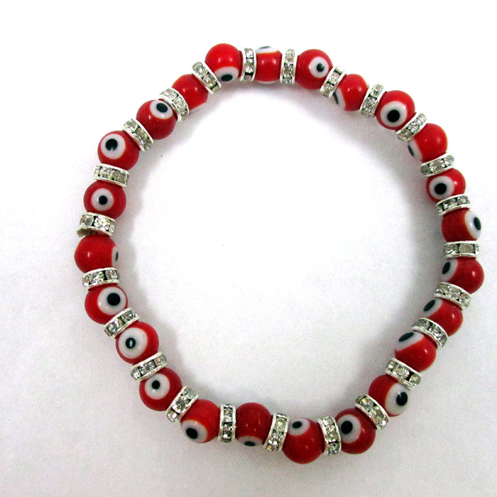 2 Charm Evil Eye Bracelet Glass Bead Protection Good Luck Jewelry Hamsa Hand Red