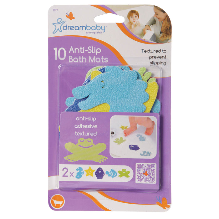 10 Pc Anti-Slip Bath Mats Tub Shower Textured Animal Sticker Pads Non Skid Baby