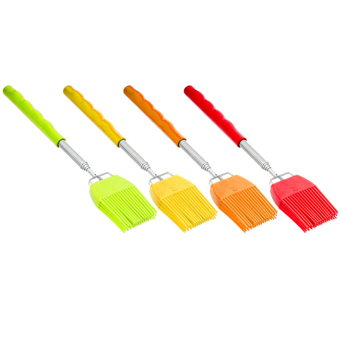 2 Silicone Basting Brush Extendable Telescopic Tool Cooking Utensil Pastry Sauce