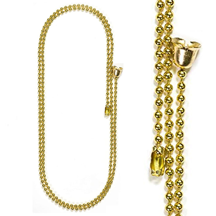 1 Pc Fan Ball Pull Chain 3 Ft Gold Brass Plated Steel Lamp Extension Ceiling