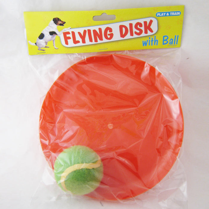 Dog Pet Flying Disc Ball Fetch Toy Set Flyer Catcher Training Exercise !