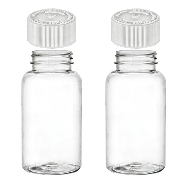 10 Empty Plastic Pill Bottles Cap Medicine Container Vitamin Capsule Case Holder