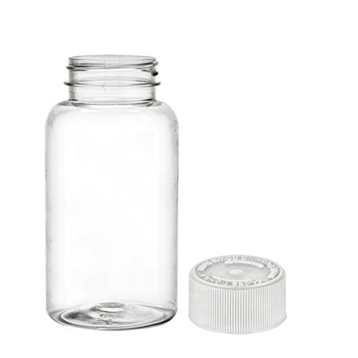2 Empty Plastic Pill Bottles Cap Medicine Container Vitamin Capsule Case Holder
