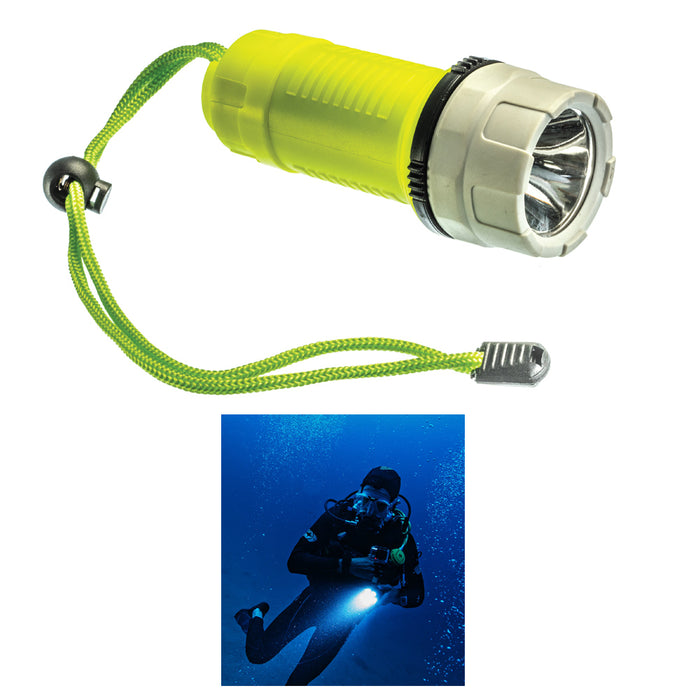 1 Dive Light Underwater 200 Lumens Diving Waterproof Flashlight Scuba Torch 50ft