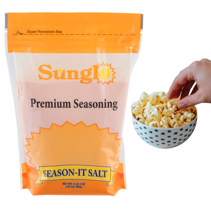 2 Bags Authentic Theater Butter Flavored Seasoning Popcorn Popping Salt Non Gmo