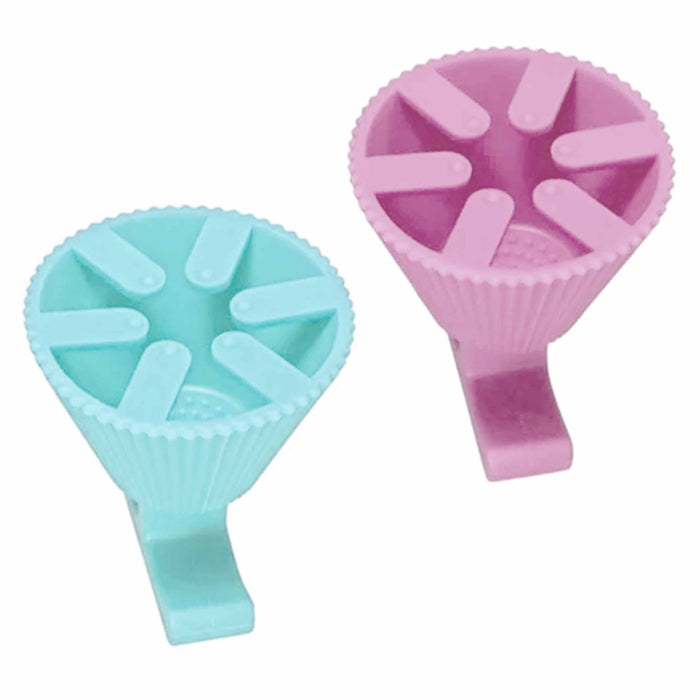 2 X Nail Art Polish Varnish Bottle Silicone Holder Ring Polishing Manicure Nails