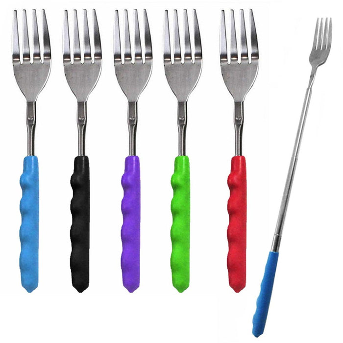 4 PC Telescopic Fork Extendible Campfire Marshmallow Roast Sticks Hot Dog Dinner