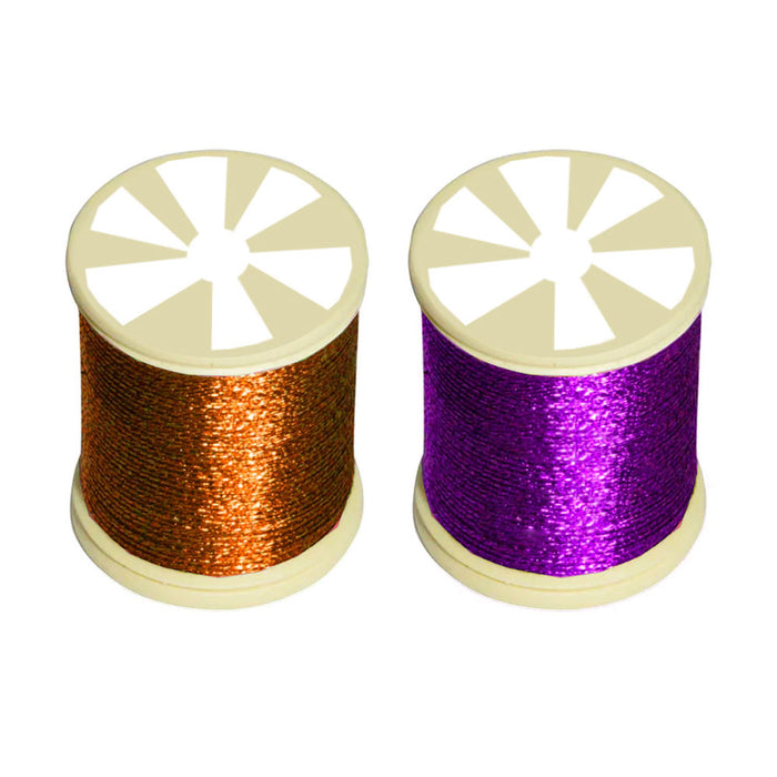 8PC Metallic Glitter Sewing Threads Gold Silver Green Pink Purple L/Blue Violet
