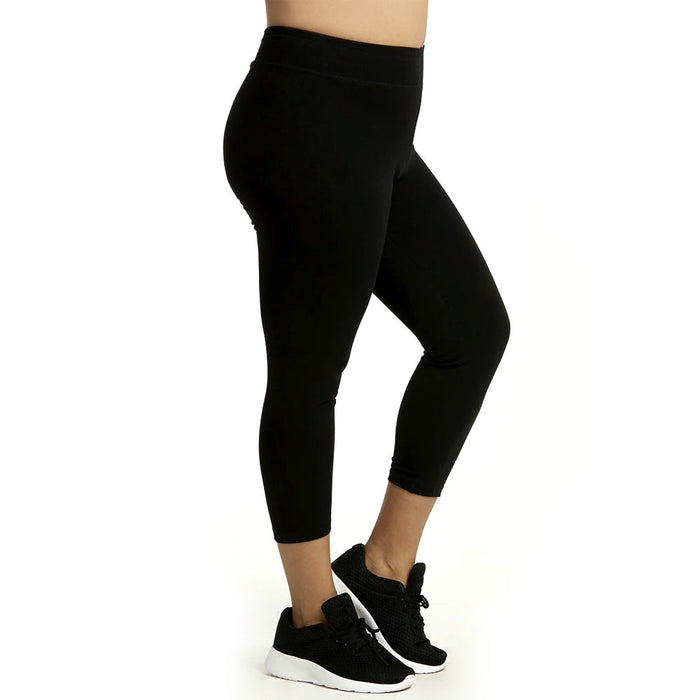 Womens Capri Leggings Yoga Pants High Waist Fitness Sports Soft Cotton Size XL