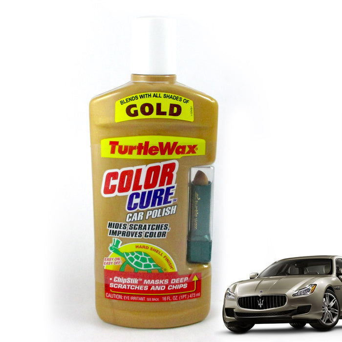 Turtle Wax Color Cure Car Polish ChipStik Gold Scratch Seal Detail 16 Oz New !