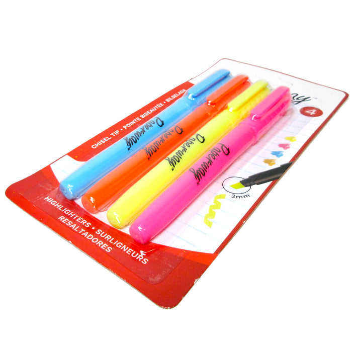 8PC Neon Highlighter Pen Markers Chisel Tip Fluorescent Assorted Colors School