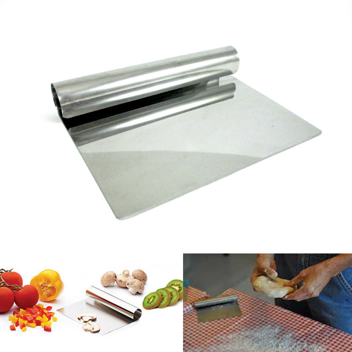 6" Stainless Steel Chopper Dough Scraper Cutter Pastry Kitchen Blade Cake Tool !