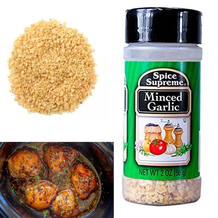 2PC Spice Supreme Minced Dried Garlic Seasoning 2Oz Jar Cooking Meat Veggies USA