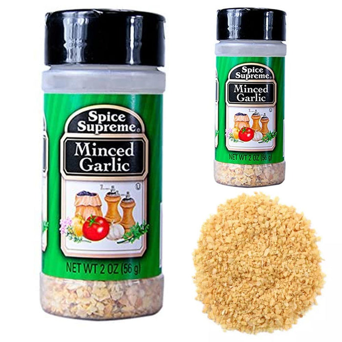 2PC Spice Supreme Minced Dried Garlic Seasoning 2Oz Jar Cooking Meat Veggies USA