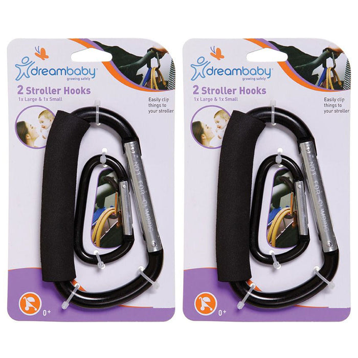 4 PC Baby Stroller Hooks Wheelchair Pram Carriage Bag Hanger Clips Accessories