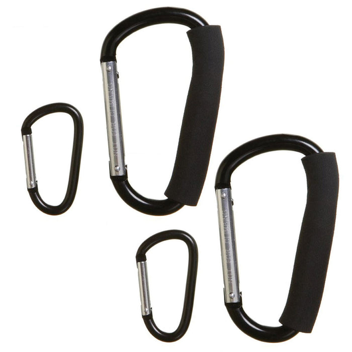 4 PC Baby Stroller Hooks Wheelchair Pram Carriage Bag Hanger Clips Accessories