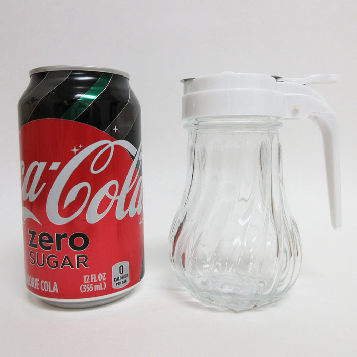 Honey Syrup Dispenser Glass Jar 7.6 oz Retro Style W/ Handle Container USA Stock