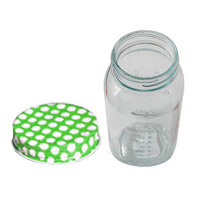 2 Set Clear Mason Jars 750 ml Wide Mouth Glass Lids Jelly Canning Pint Wedding