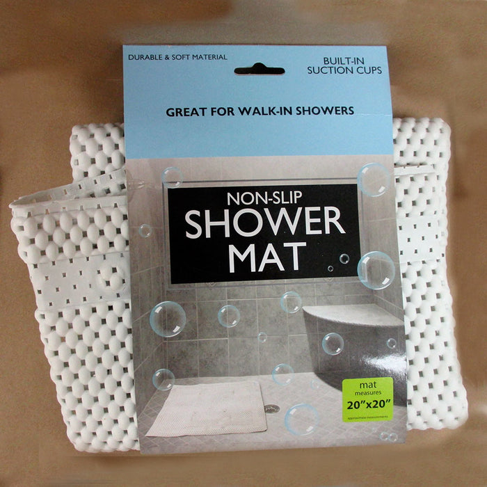 2 Pack Non Slip Shower Rug Mat Aqua Carpet Bath Water Bathroom Protection 20x20