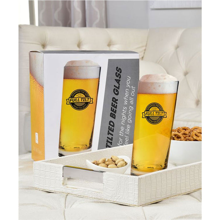 2 Pc Beer Glass Pint Tilted Bar 600 ml Soda Drink Mug Brewing Cups Drinking Set
