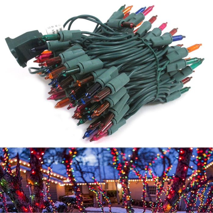100 Multicolor Christmas Holiday Mini Lights Indoor Outdoor Holiday String Light
