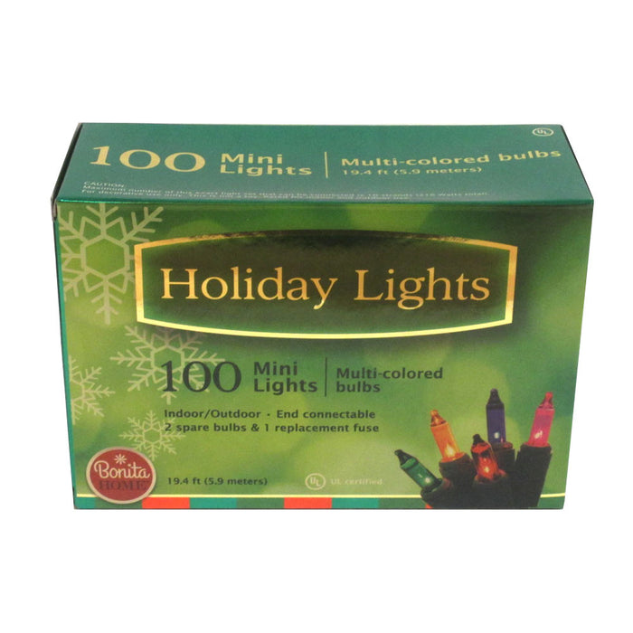 100 Multicolor Christmas Holiday Mini Lights Indoor Outdoor Holiday String Light