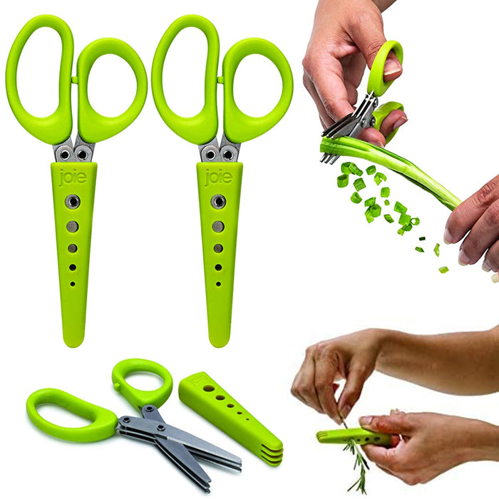 2 Pc Herb Veggie Scissors Stainless Steel Multiuse Shears Leaf Stripper BPA FREE
