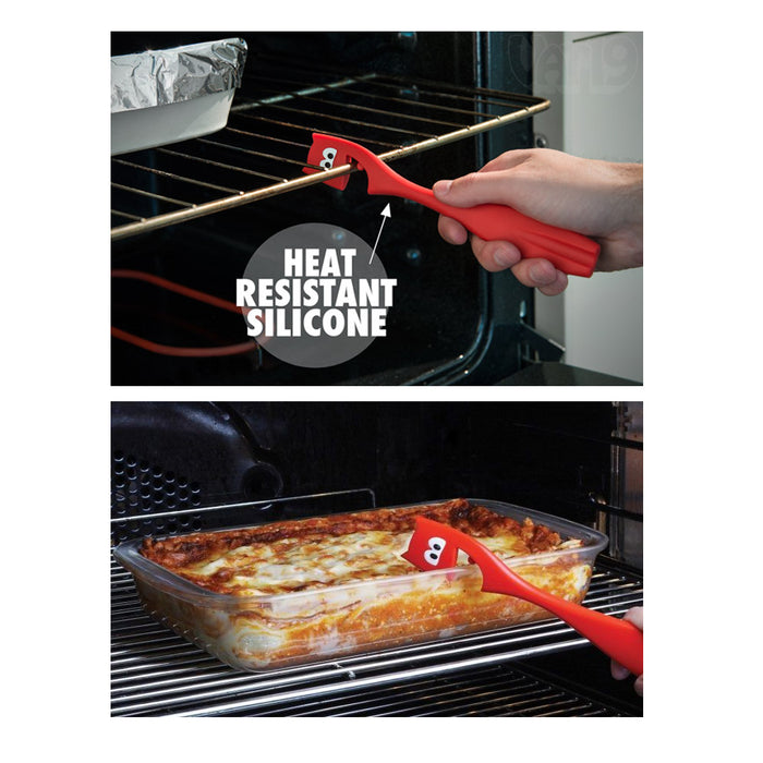 2pc Joie Devil Oven Pull Stick Push Heat Resistant Silicone Bakeware Rack Safety