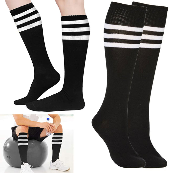 2 Pair Compression Socks 8-15mmHg Graduated Calf Support Sports Relief Black S/M