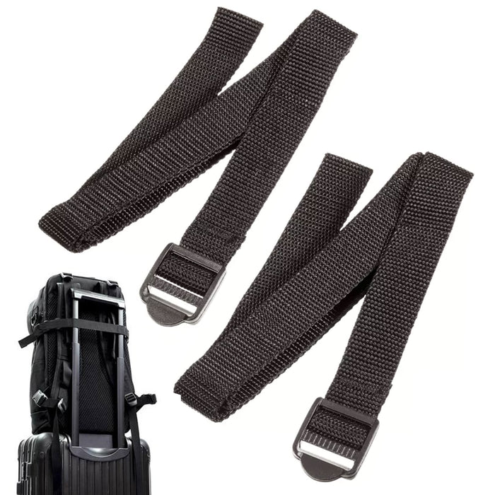 4 Pc Plastic Ladder Lock Webbing Strap Buckle Bag Backpack Fastener Black 4Ft