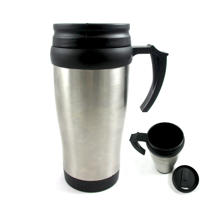 16oz Cup Insulated Coffee Travel Mug Stainless Steel Double Wall Thermos  Tumbler 