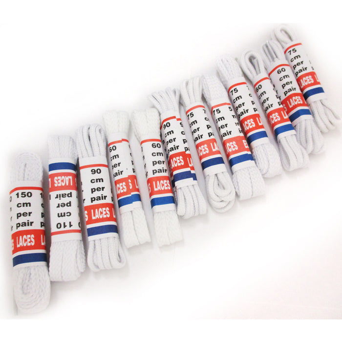 White 12 Pair Shoe Laces Sports Boots Sneakers Casual Tennis Dress