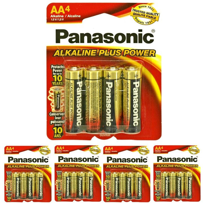 16 PCS Alkaline Plus Batteries Panasonic AA-4 All Purpose Home Office —  AllTopBargains