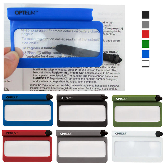 Opti Slim 3 in 1 Reading Magnifier Ballpoint Pen Slim Loupe Stylus Touch Screen