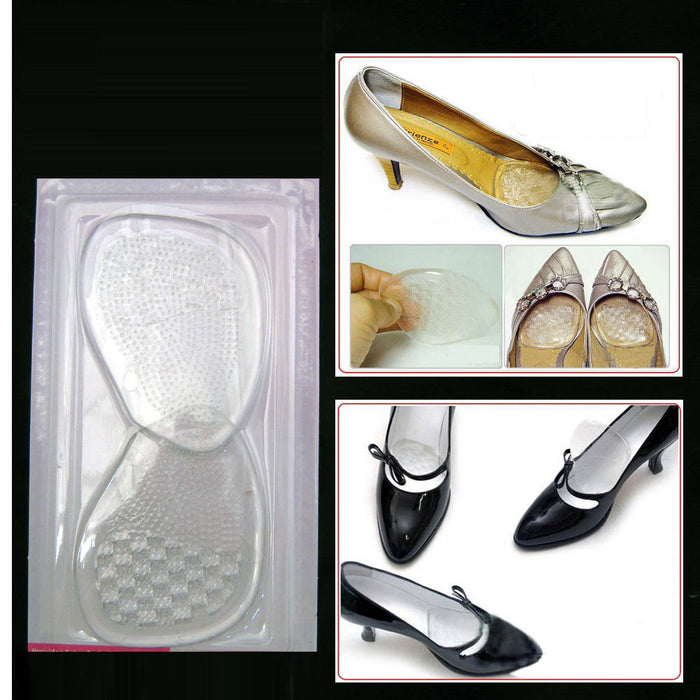 2 Pc Gel Cushion High Heel Silicone Foot Half Sole Insoles Shoes Care Pad Insole