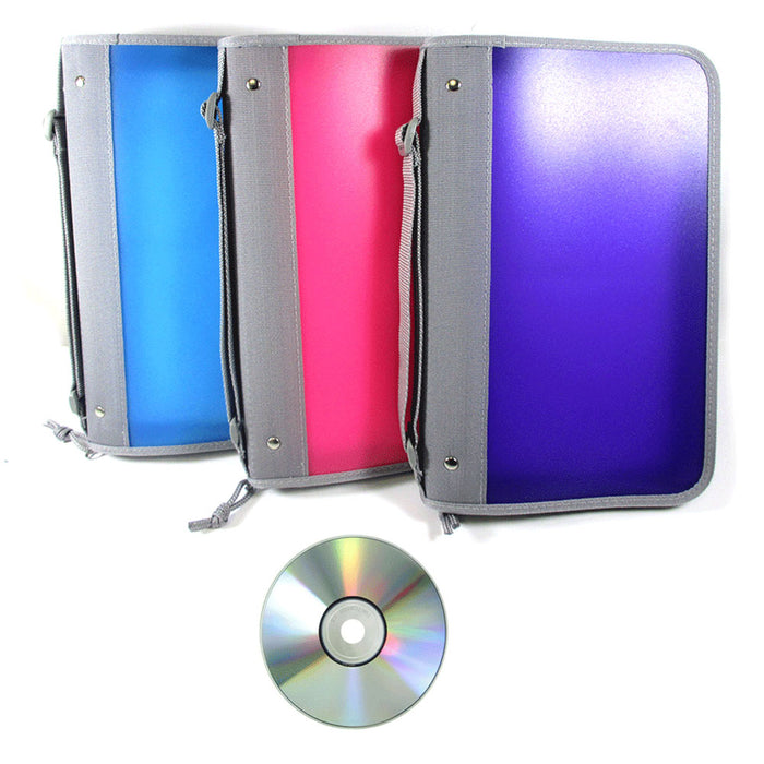 2 Pc CD Case Organizer Portable DVD Discs Wallet Holder Bag Album Media Storage