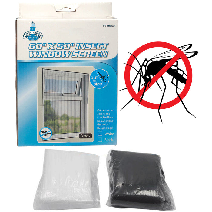 2 Insect Mosquito Fly Bug or Door Mesh Window Screen 60"x50" Curtain Patio Porch